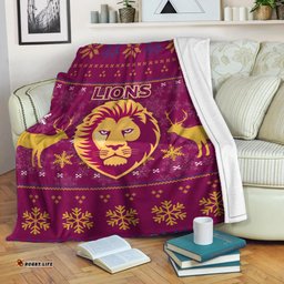Brisbane Lion Blanket Christmas Ugly Style