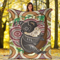 Australia Aboriginal Inspired Blanket - Koala Aboriginal Dot Art Vector