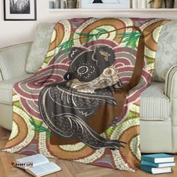Australia Aboriginal Inspired Blanket - Koala Aboriginal Dot Art Vector