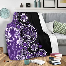Amazing Aussie Australia Indigenous Turtle Aboriginal Dot Art Purple Blanket
