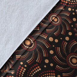 Australia Aboriginal Inspired Blanket - Aboriginal Dot Mandala Art Style