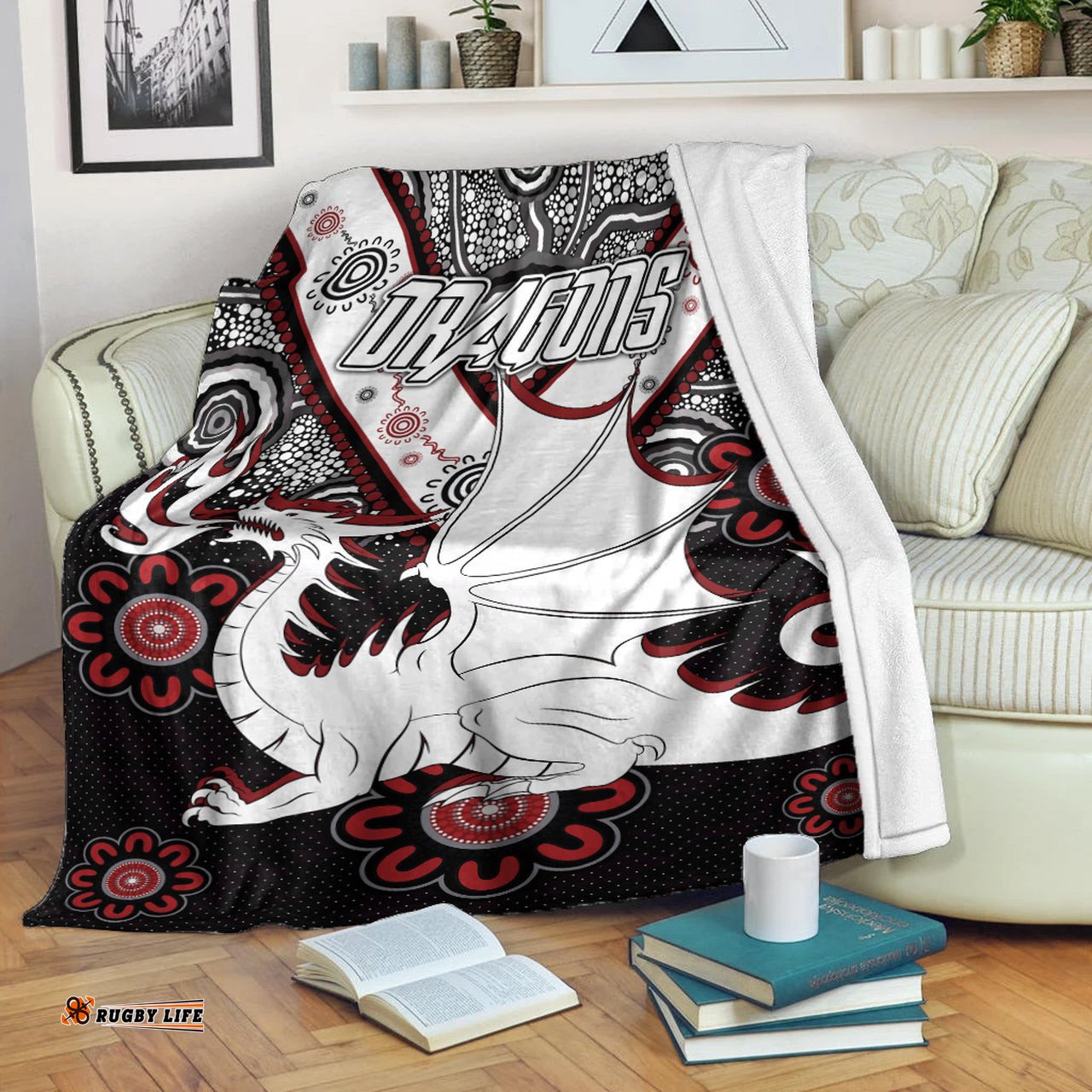 st george rugby blanket custom aboriginal dragons blanket rlt13