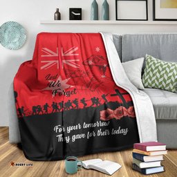 vibehoodie blanket lest we forget for those who leave never to return premium blanket