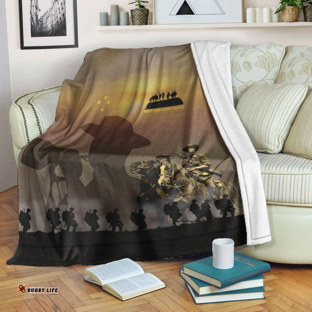 vibehoodie blanket anzac day keep the spirit alive premium blanket