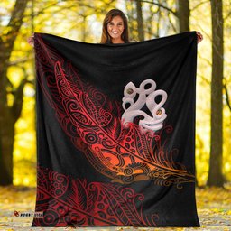 Aotearoa Premium Blanket Red Fern Mix Manaia Matau