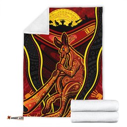 Amazing Aussie Australia Aboriginal Kangaroo Spirit Dreaming Blanket