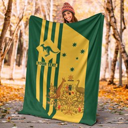 Custom Premium Blanket Australia Kangaroo Sign National Color