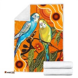 Amazing Aussie Australia Aboriginal Dot Painting Bush Budgies And Gumtree Blanket