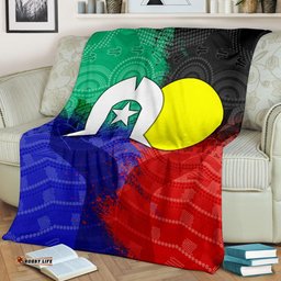 Amazing Aussie Australia Aboriginal Inspired Australia Naidoc Week Indigenous Flag Style Blanket