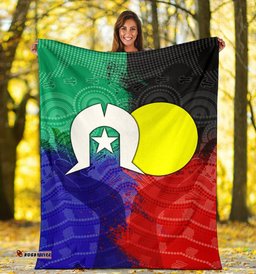 Amazing Aussie Australia Aboriginal Inspired Australia Naidoc Week Indigenous Flag Style Blanket