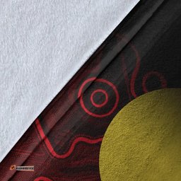 Amazing Aussie Australia Aboriginal Inspired Indigenous Flag Grunge Style Blanket