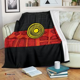 Amazing Aussie Australia Aboriginal Inspired Aussie Indigenous Flag Blanket