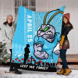 Amazing Aussie New South Wales Blues Anzac Day Lest We Forget Strong Fighting Spirit Blanket