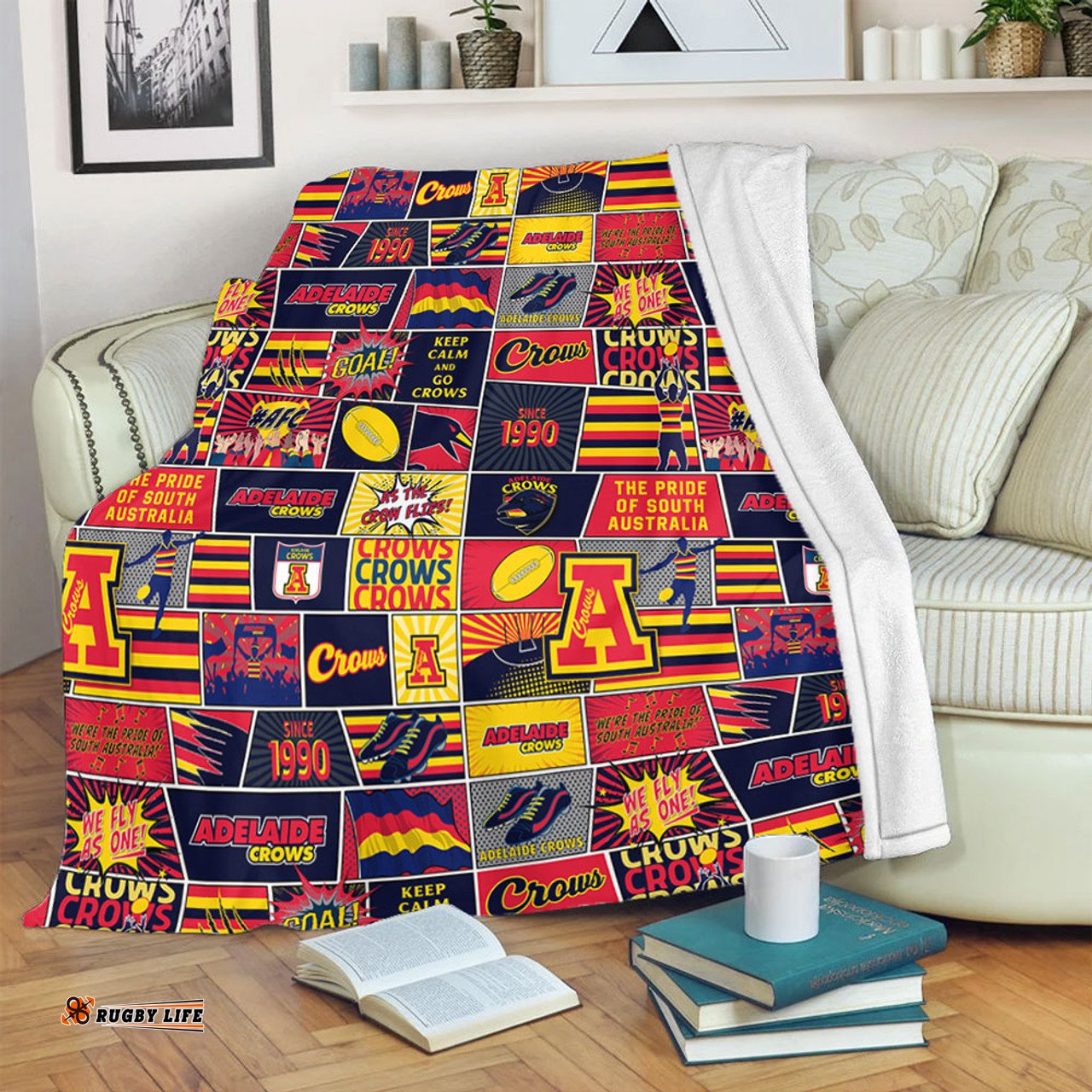 Amazing Aussie Adelaide Crows Legacy Of The Pride Comic Style Blanket