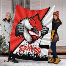 Amazing Aussie Sydney Swans Breaking Through Fan Design Blanket