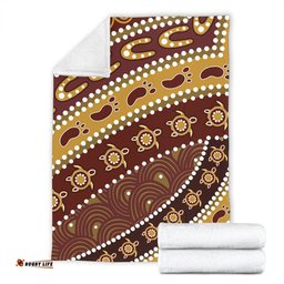 Australia Aboriginal Blanket - Australian Aboriginal Style Of Pattern Background Blanket
