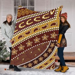 Australia Aboriginal Blanket - Australian Aboriginal Style Of Pattern Background Blanket