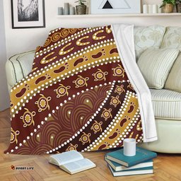 Australia Aboriginal Blanket - Australian Aboriginal Style Of Pattern Background Blanket