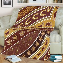 Australia Aboriginal Blanket - Australian Aboriginal Style Of Pattern Background Blanket