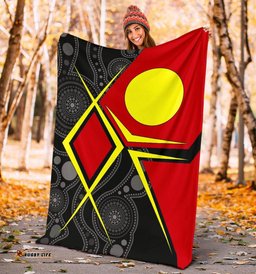 Amazing Aussie Australia Aboriginal Inspired Indigenous Legend Blanket