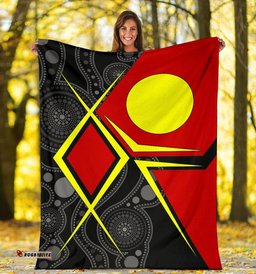 Amazing Aussie Australia Aboriginal Inspired Indigenous Legend Blanket