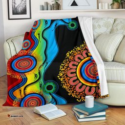 premium blanket aboriginal blanket blue dream