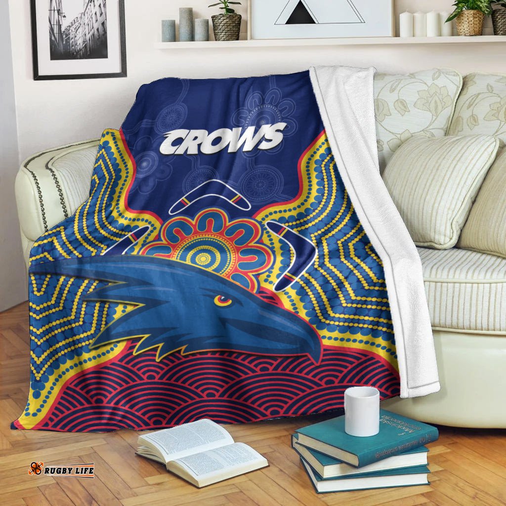 Adelaide Football Premium Blanket Crows Aboriginal Art