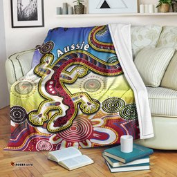 Australia Premium Blanket Indigenous Red Lizard Love Aussie Artsy