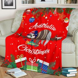 Christmas Australia Premium Blanket Red Merry Christmas