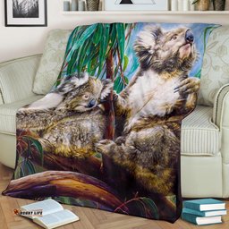 Premium Blanket Koala And Joey Blanket 3D Art