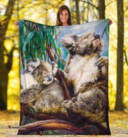 Premium Blanket Koala And Joey Blanket 3D Art