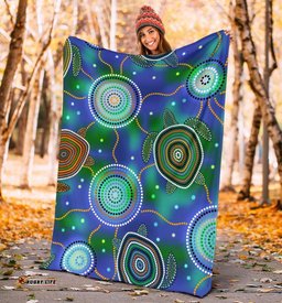 Aboriginal Premium Blanket Indigenous Turtle Dreaming
