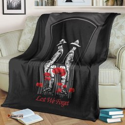 vibehoodie blanket custom anzac remembrance day lest we forget premium blanket