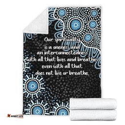 Australia Aboriginal Blanket - The More You Know The Less You Need Blue Blanket