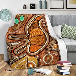 Amazing Aussie Australia Aboriginal Inspired Indigenous Emu Vintage Stye Blanket