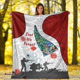 vibehoodie blanket custom new zealand anzac fern maori premium blanket