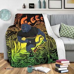 Penrith Panthers Torres Strait Islands Blanket - Torres Strait Islanders Patterns with Penrith Panthers Blanket
