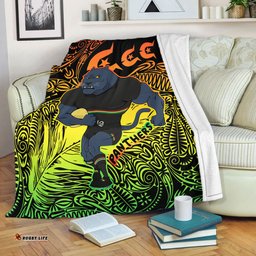 Penrith Panthers Torres Strait Islands Blanket - Torres Strait Islanders Patterns with Penrith Panthers Blanket