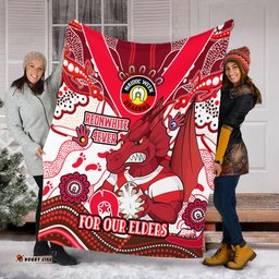Amazing Aussie St. George Illawarra Dragons Naidoc Week Custom For Our Elders Home Jersey Blanket