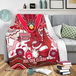 Amazing Aussie St. George Illawarra Dragons Naidoc Week Custom For Our Elders Home Jersey Blanket