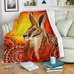 Amazing Aussie Australia Kangaroo Aboriginal Inspired Patterns Blanket