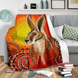 Amazing Aussie Australia Kangaroo Aboriginal Inspired Patterns Blanket