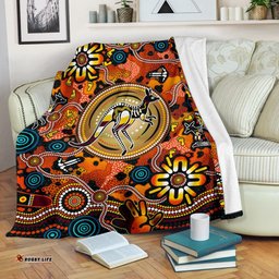 Amazing Aussie Australia Aboriginal Inspired Kangaroo Dot Painting Style Blanket