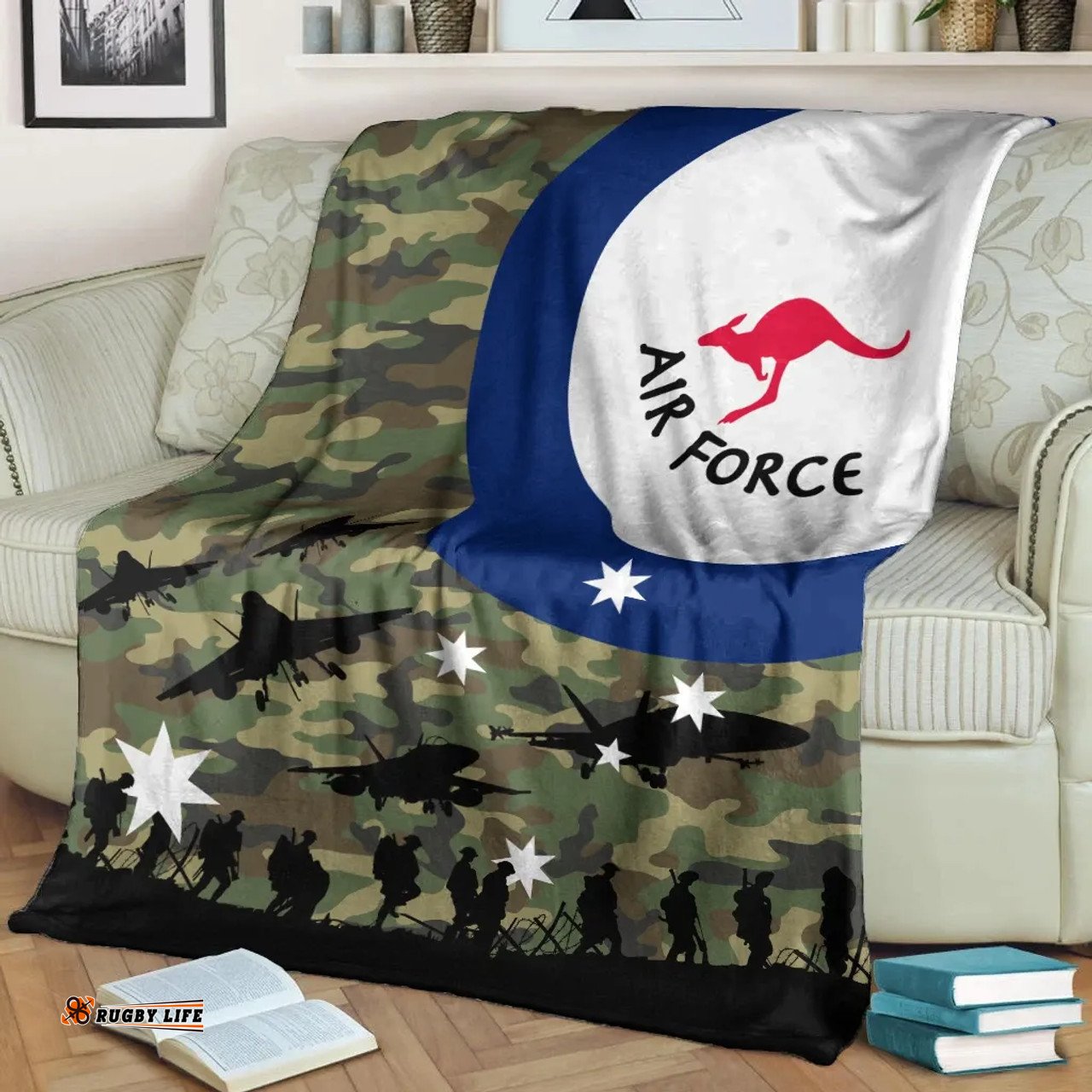 Amazing Aussie Australia Air Force (Original) Kangaroo Blanket