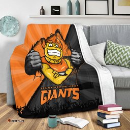 Amazing Aussie GWS GIANTS Breaking Through Fan Design Blanket