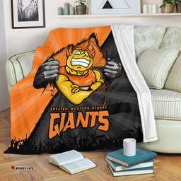 Amazing Aussie GWS GIANTS Breaking Through Fan Design Blanket