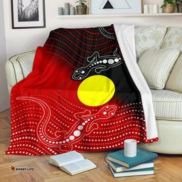 Amazing Aussie Australia Aboriginal Inspired Two Indigenous Lizard Blanket