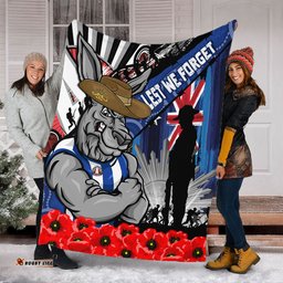 Amazing Aussie North Melbourne Anzac Day Honor United In Spirit Blanket
