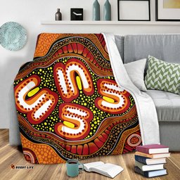 Amazing Aussie Australia Aboriginal Artwork Illustration With Dot Art Blanket