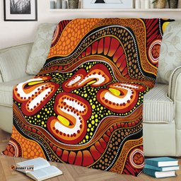Amazing Aussie Australia Aboriginal Artwork Illustration With Dot Art Blanket
